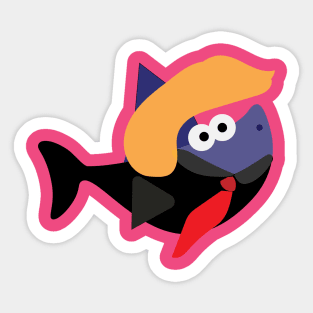 Trump shark doo doo Sticker